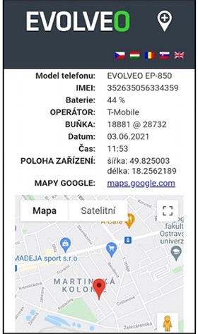 Mobilní telefon Evolveo EasyPhone EB stříbrný Mobilní telefon Evolveo EasyPhone EB stříbrný