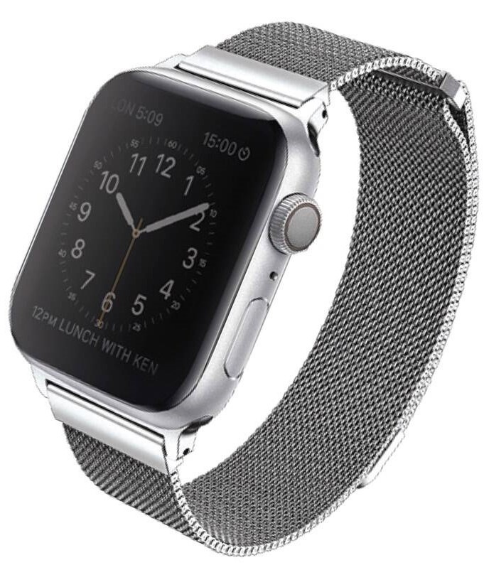 Řemínek Uniq Dante na Apple Watch 38/40/41mm stříbrný