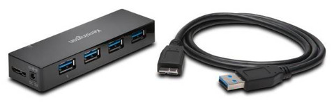 USB Hub KENSINGTON USB 3.0/4x USB 3.0 + nabíjení černý USB Hub KENSINGTON USB 3.0/4x USB 3.0 + nabíjení černý