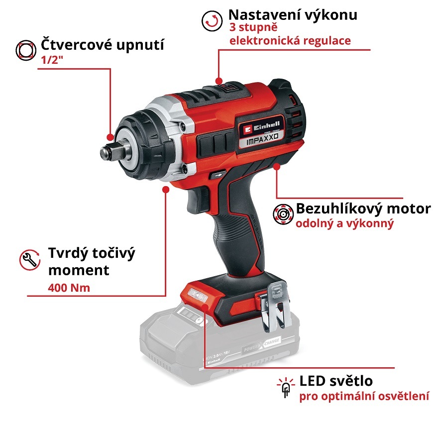 Utahovák rázový Einhell Professional IMPAXXO IMPAXXO 18/450 (bez baterie) 4510070