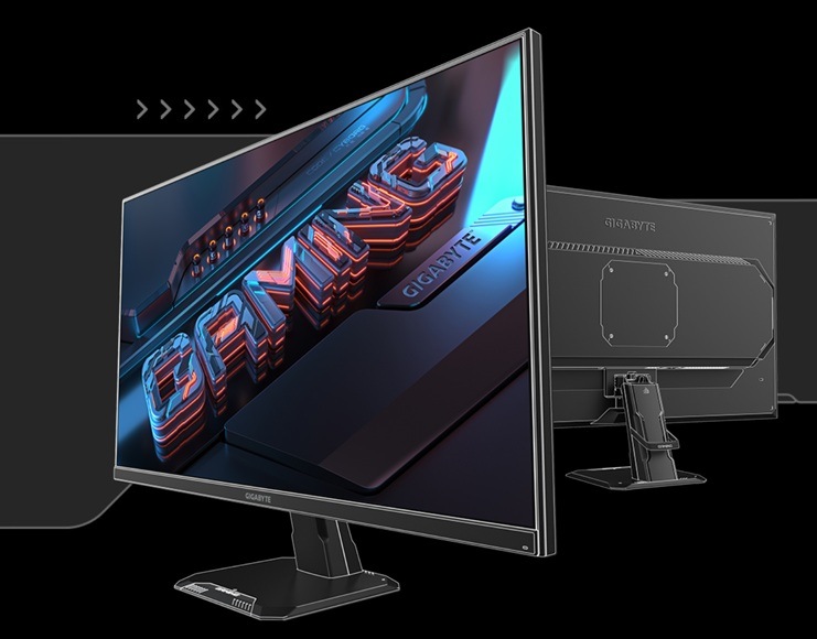 Herní monitor GIGABYTE GS27Q X černý Detail obrázku konstrukce monitoru Gigabyte GS270Q X 27".