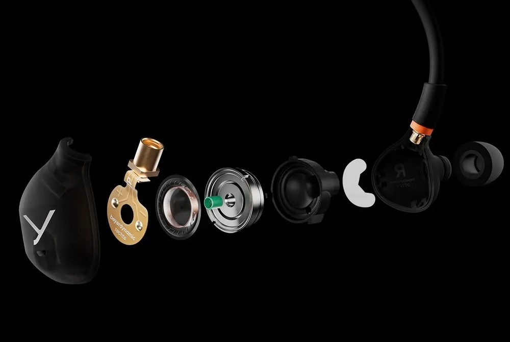 Sluchátka Beyerdynamic DT 70 IE černá Detailní ilustrace konstrukce sluchátek Beyerdynamic DT 70 IE