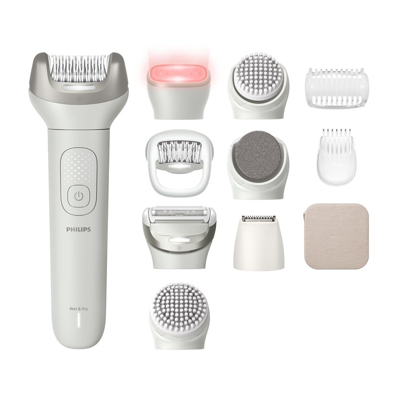 Epilátor Philips BRE750/00, bílá barva.