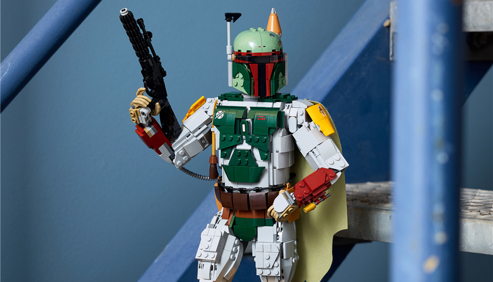 Boba Fett v ikonické zbroji vzniká z 1 544 dílků a v podobě přes 41 cm vysoké figurky vynikne na výstavce.