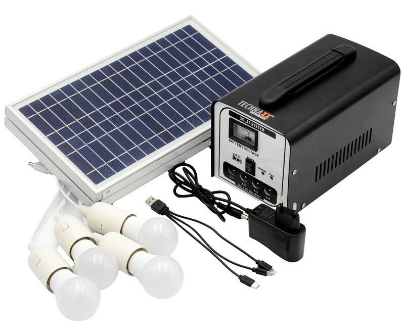 Nabíjecí stanice Technaxx TX-200, 18W s LED žárovkami černá