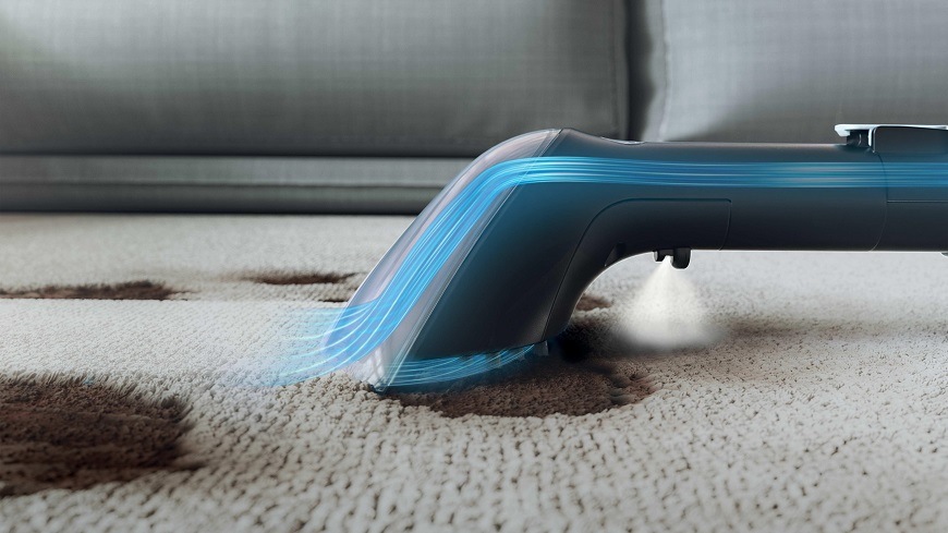 Tepovač koberců Hoover HS500 011 černý/modrý HS500 011 víceúčelová hubice vysává z koberce flek