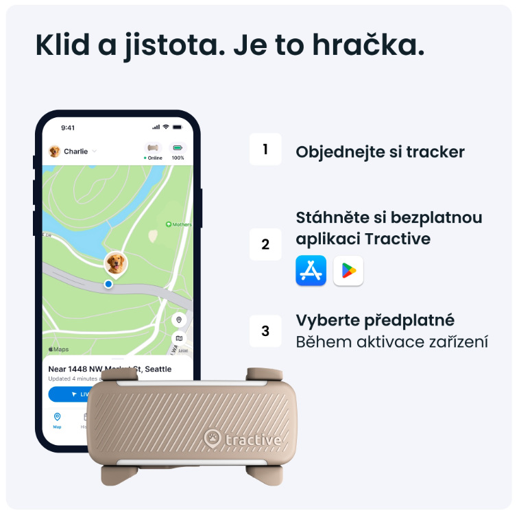 GPS lokátor Tractive DOG 6 - hnědý