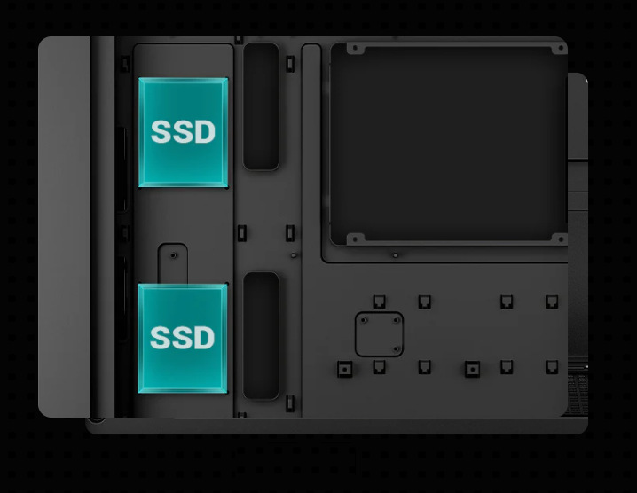 DeepCool CC560 MESH V2 podporuje HDD i SSD