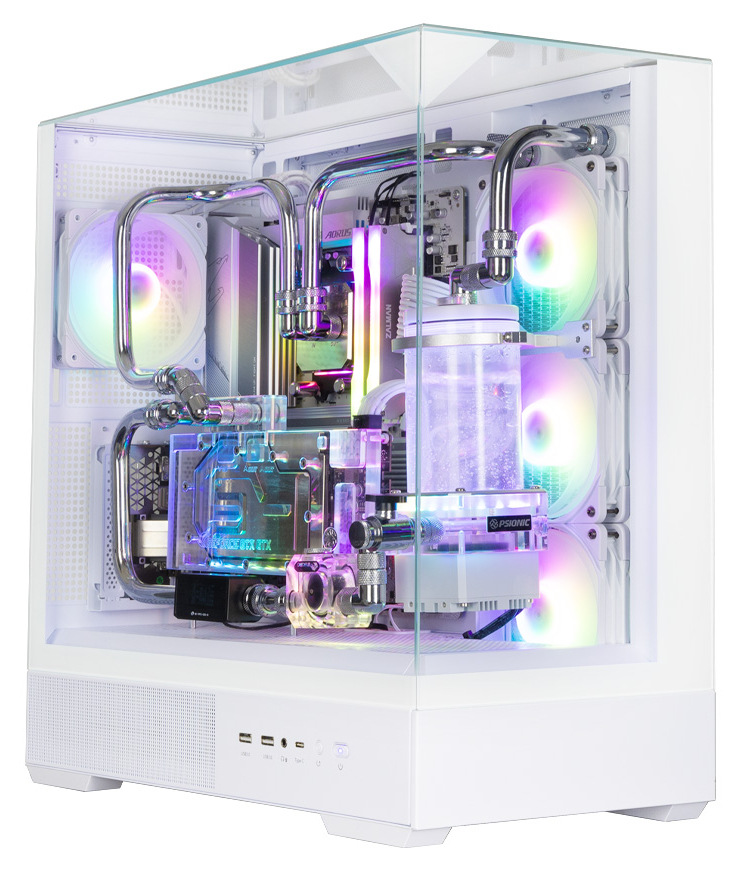 Case Zalman P40 Prism Plus bílá Case Zalman P40 Prism Plus s RGB ventilátory