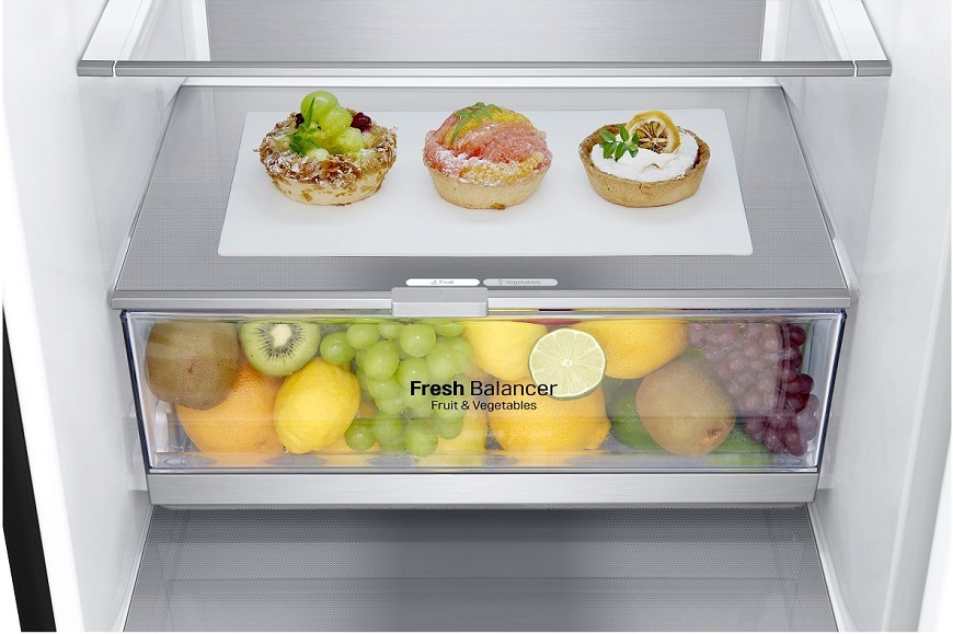 Chladnička s mrazničkou LG GBB92MCB1P černá fresh_balancer