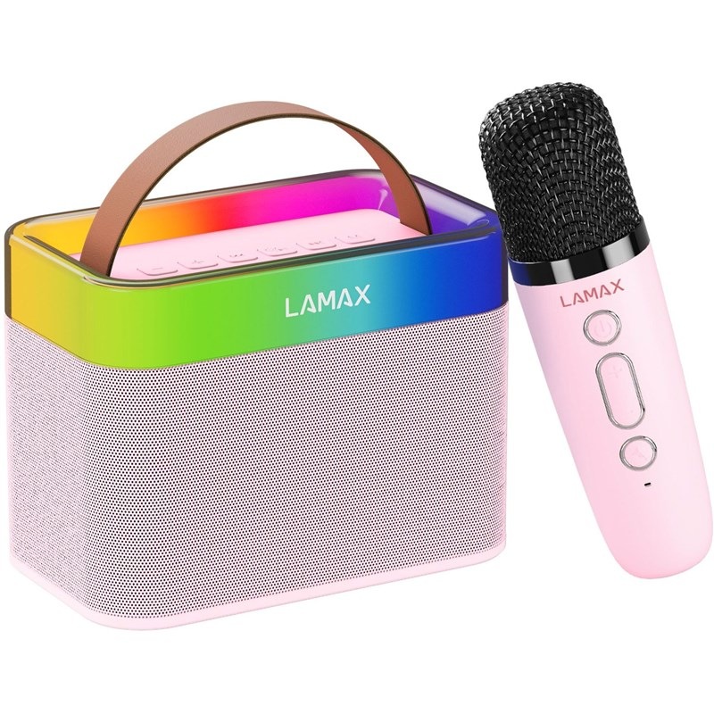 Přenosný reproduktor LAMAX KaraokeKid1 růžový