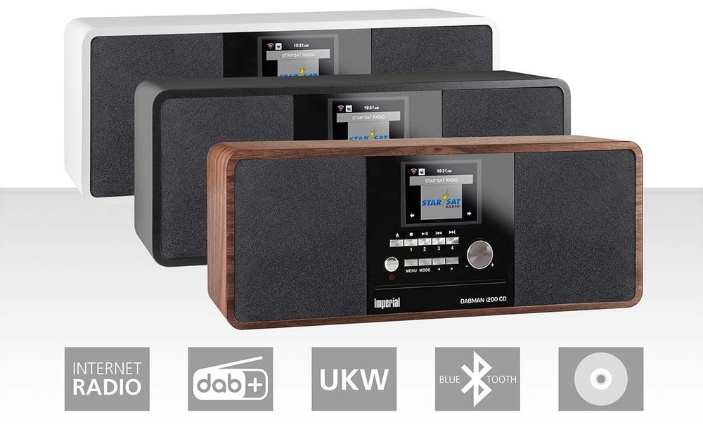 Internetový radiopřijímač s DAB+ Imperial DABMAN i200 CD hnědý IPR2223500_05