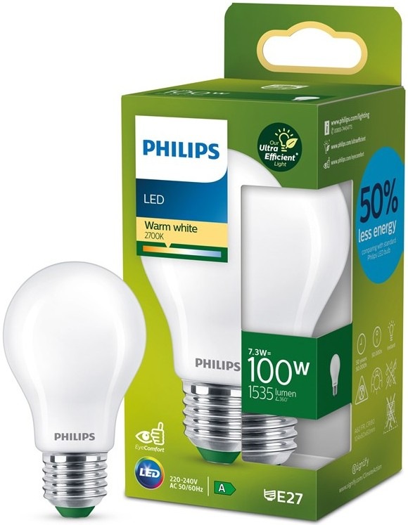 Žárovka LED Philips 100W, A60, E27, teplá bílá