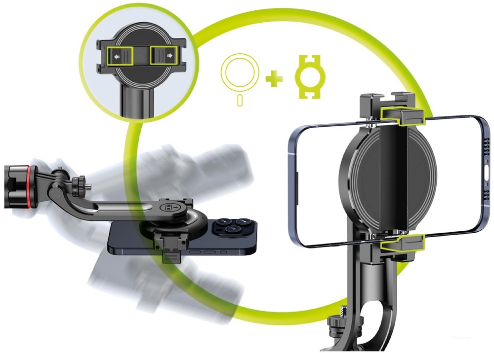 Selfie tyč Mobile Origin Magnetic Selfie Stick Tripod S1 černá Selfie tyč Mobile Origin Magnetic Selfie Stick Tripod S1 černá