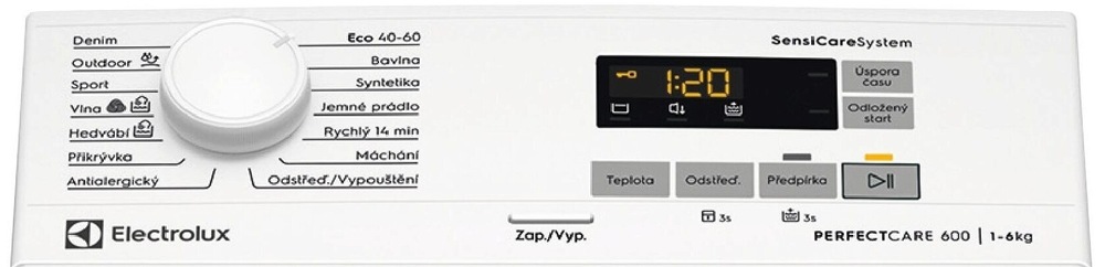Ovládací panel pračky  Electrolux EW6T5362C řady SensiCare 600