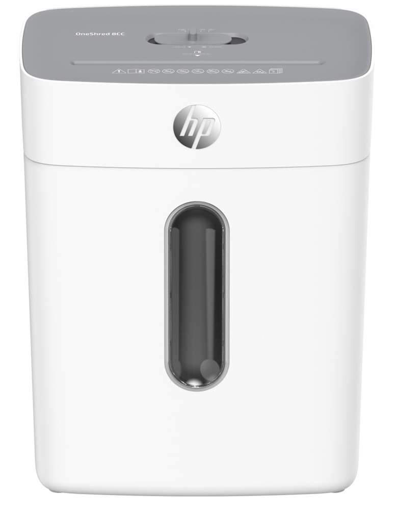 Skartovač HP OneShred 8CC bílý Skartovač HP OneShred 8CC je schopen skartace 8 listů papíru A4 najednou