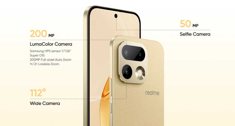 Fotoaparáty mobilního telefonu realme 16 Pro 5G