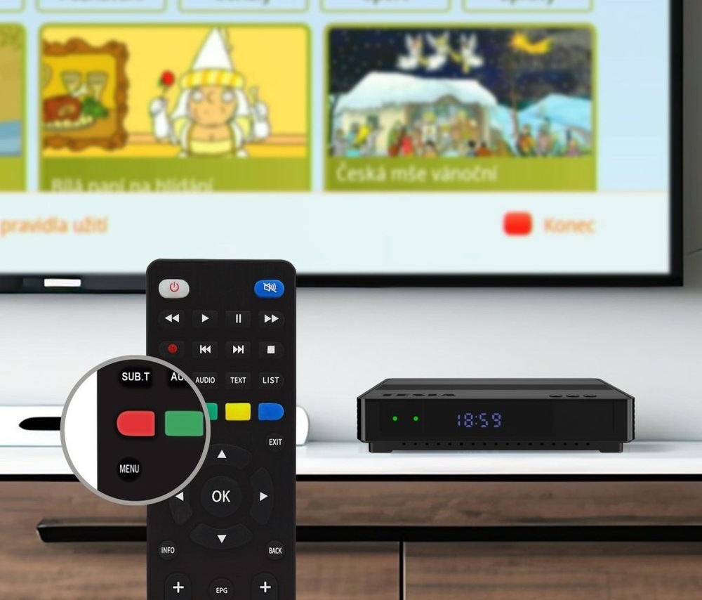 Set-top box Tesla HYbbRID TV TH210 černý Set-top box Tesla HYbbRID TV TH210 černý