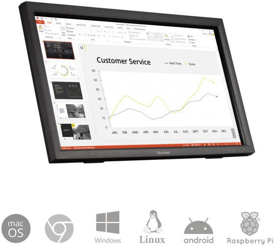 ViewSonic TD2423, černá