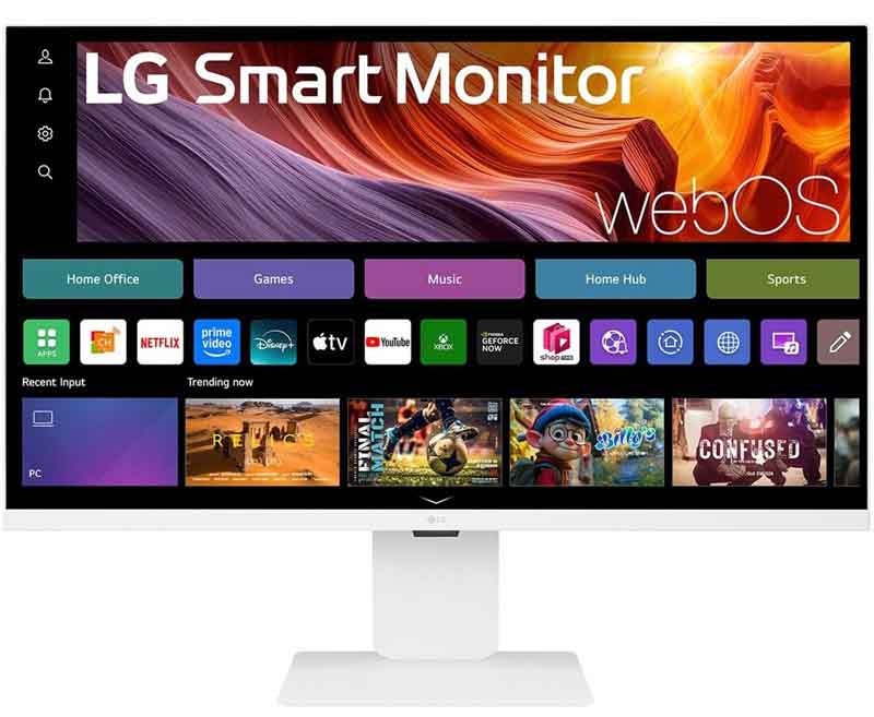 Monitor LG Smart Monitor 32U850SA-W v bílé barvě.