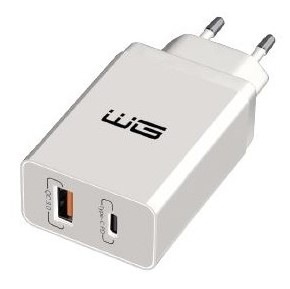 Nabíječka do sítě WG 1x USB, 1x USB-C, PD 20W, QC 3.0 bílá Nabíječka do sítě WG 1x USB, 1x USB-C, PD 20W, QC 3.0 bílá