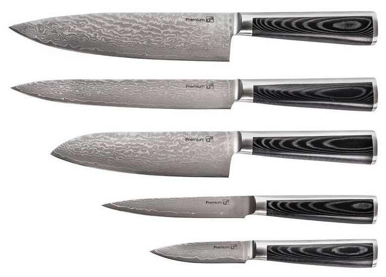 Sada kuchyňských nožů G21 Premium Damascus, 5 ks Nože