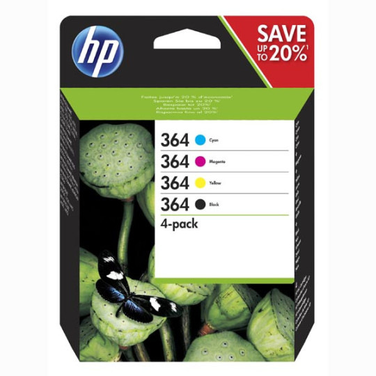 Inkoustová náplň HP 364, 6ml/3ml - CMYK