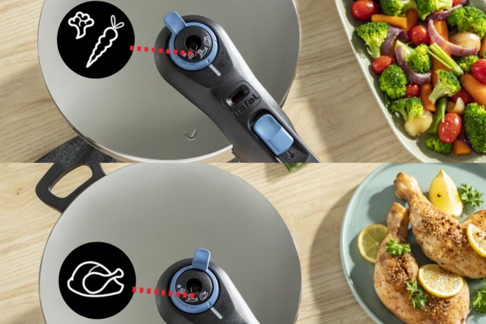 Tlakový hrnec Tefal Secure Trendy P2584301, 4 l + 6 l nerez Tlakový hrnec Tefal Secure Trendy P2584301, 4 l + 6 l nerez