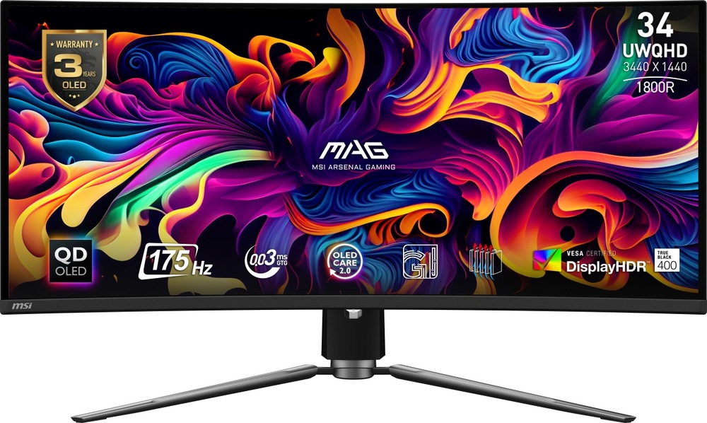 Herní monitor MSI MAG 341CQP QD-OLED černý