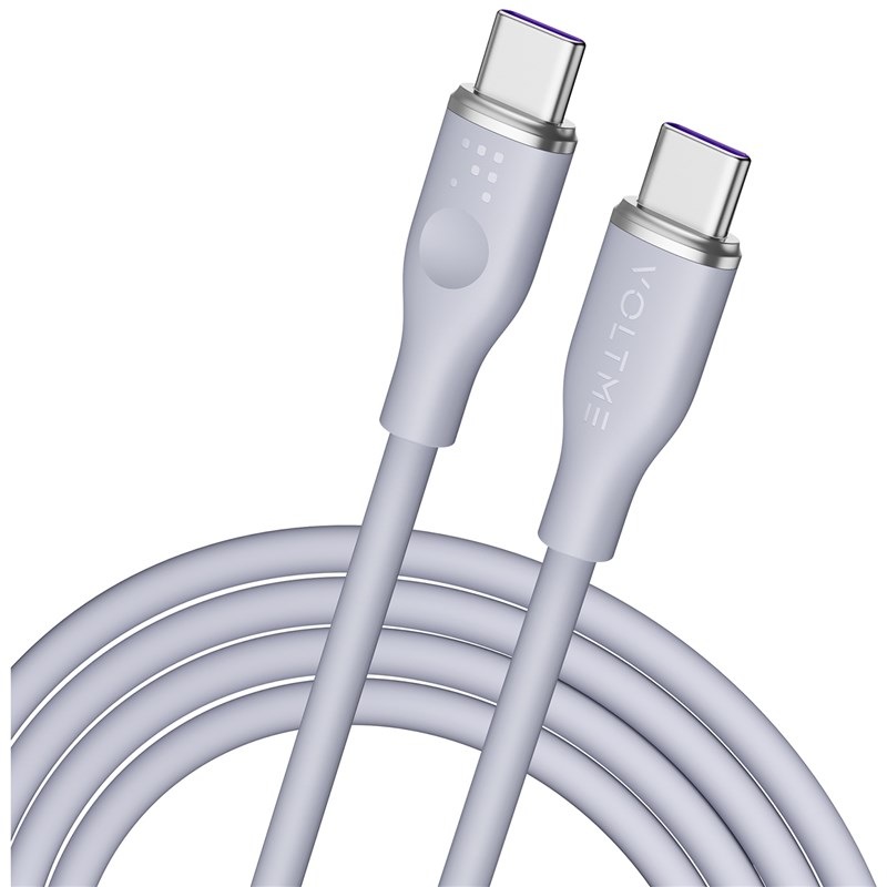 Kabel Voltme Powerlink Moss Series USB-C/USB-C, CTC 5A/100W 1,8m šedý