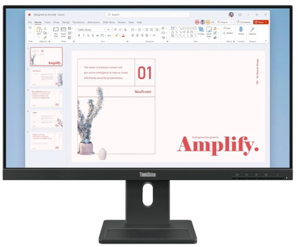 Monitor Lenovo ThinkVision E24-40 23.8",WLED podsvícení, IPS panel, 4ms, 1300: 1, 250cd/m2, 1920 × 1080 Full HD, - černý