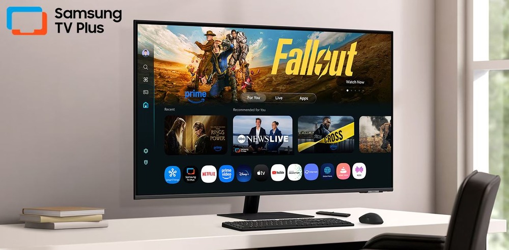 Pohled na monitor Samsung Smart Monitor M7 43"