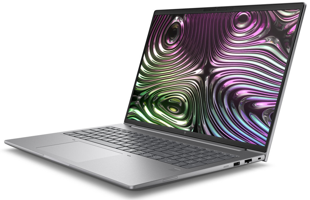 Notebook HP ZBook X G1i 16" šedý HP ZBook X G1i notebook šikmý pohled na otevřený