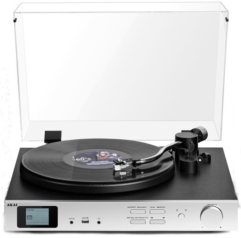 Gramofon AKAI ATT-500SP, přední pohled.