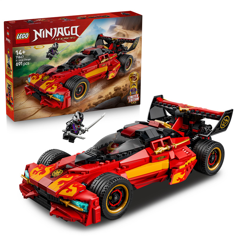 Stavebnice LEGO® NINJAGO® 71867 Kaiův červený bourák: 15 let NINJAGO
