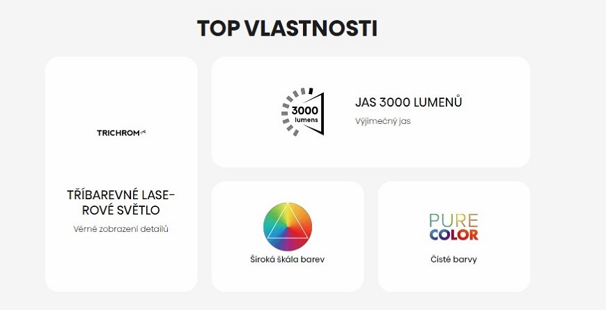 Laser TV Hisense 100L9HD Laser Smart TV Hisense 100L9H, černá, Top vlastnosti
