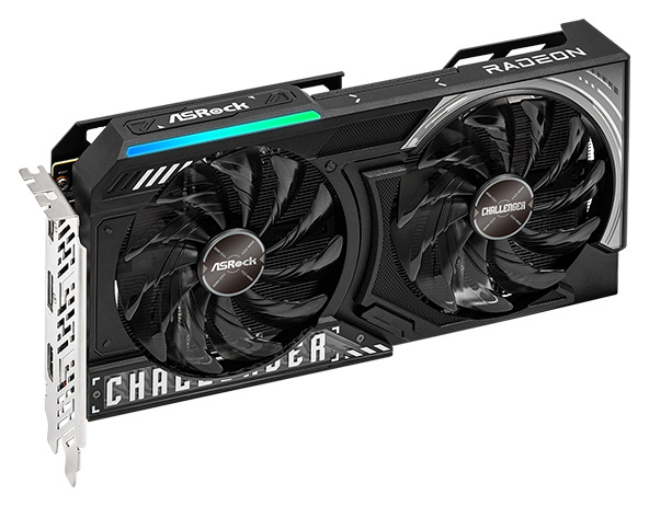 Grafická karta ASRock AMD Radeon RX 9060 XT Challenger 16GB OC s dvojicí ventilátorů