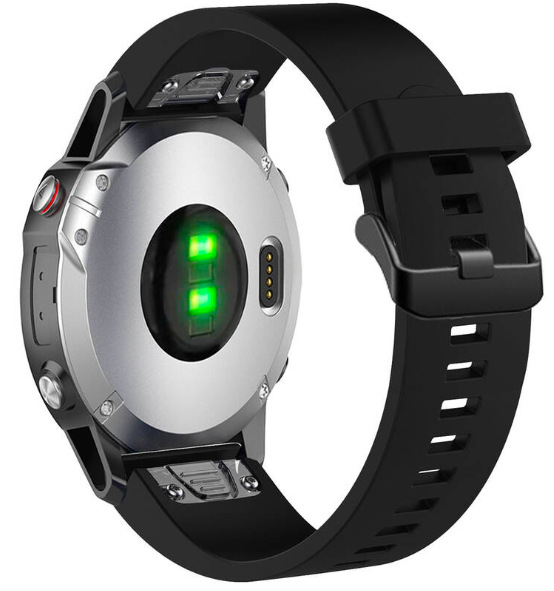 Řemínek FIXED Silicone Strap na Garmin QuickFit 20 mm černý Řemínek FIXED Silicone Strap na Garmin QuickFit 20 mm - černý