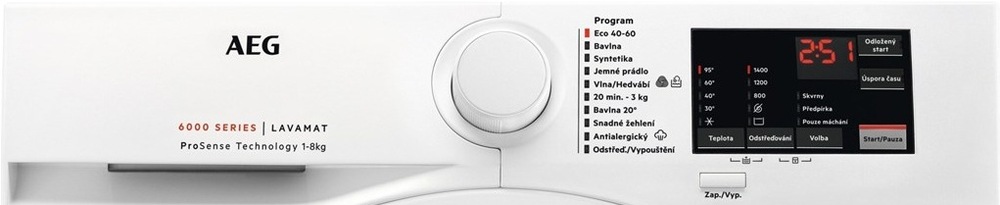 Ovládací panel pračky AEG L6FNI48WC 6000 ProSense 