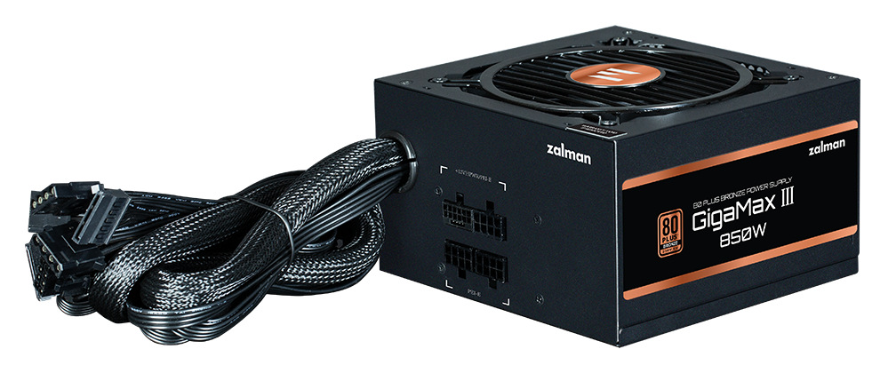 Zdroj Zalman GigaMax III 850W černý Zdroj Zalman GigaMax III 850W s konektory
