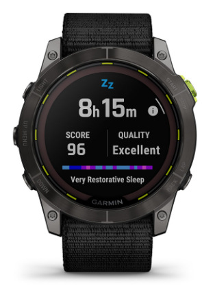 Chytré hodinky Garmin Enduro 2 PRO Sapphire Solar - Carbon Gray Titanium / Black UltraFit Nylon Band