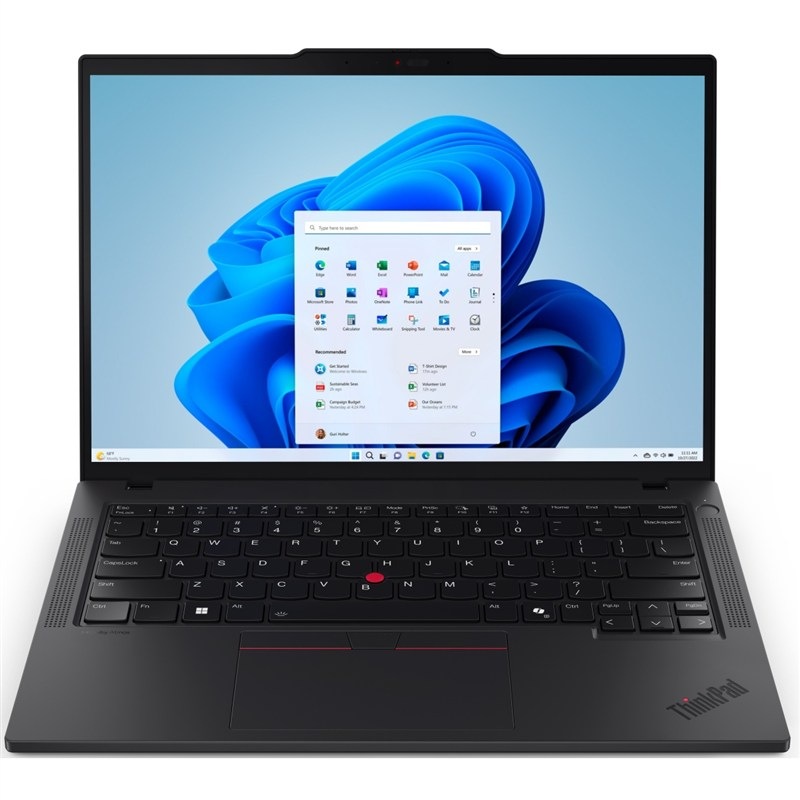 Notebook Lenovo ThinkPad P14s v černé barvě.