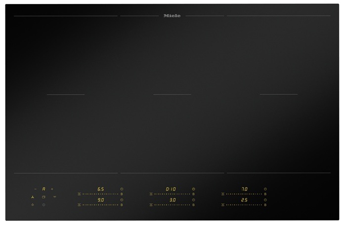 Bezrámečková indukční varná deska Miele KM 8585 FL, černá barva
