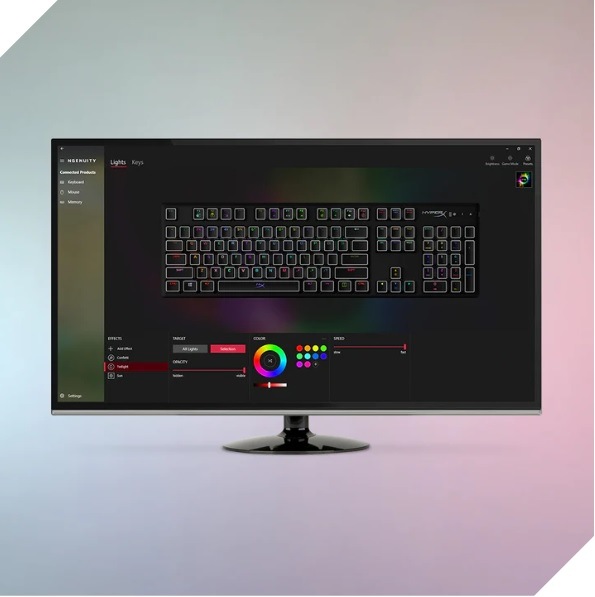 Klávesnice HyperX Alloy Origins PBT - Blue, US černá