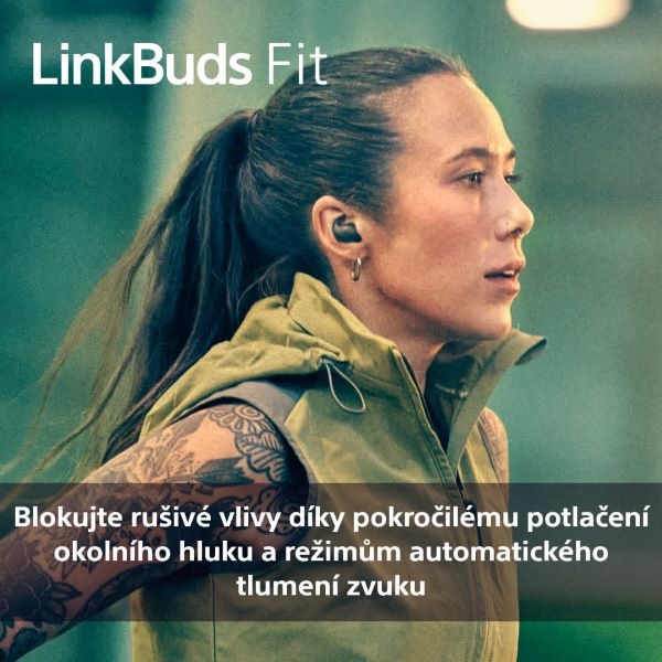 Sluchátka Sony LinkBuds Fit - zelená