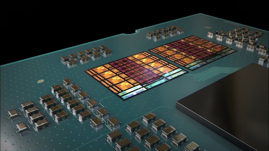 Procesor AMD Ryzen 9 9950X3D2 Detail čipu AMD Ryzen s vícejádrovou architekturou a technologii duální 3D V-Cache