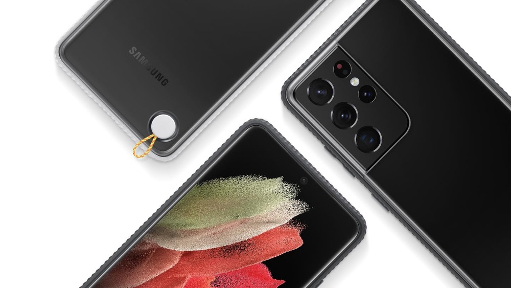 Kryt na mobil Samsung Galaxy S21 Ultra 5G bílý/průhledný