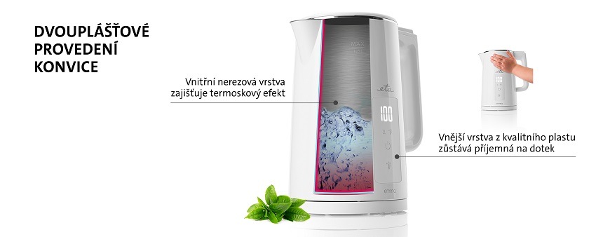 Rychlovarná konvice ETA Emma 5595 90010 bílá Rychlovarná konvice ETA Emma 5595 90010, bílá