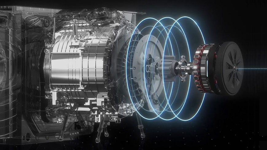 CLC108-GNU1-S prací věž Haier - konstrukce jejího motoru direct motion