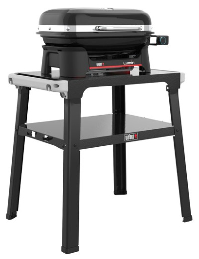 Elektrický gril Weber Lumin Compact Stand na stojanu, černé provedení